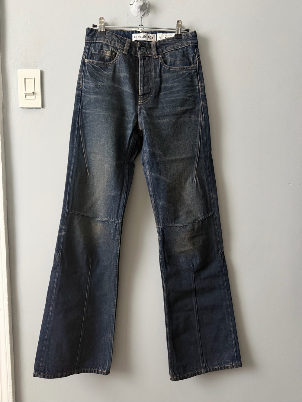 Our Legacy Women's Boot Cut Jeans in Dark Blue